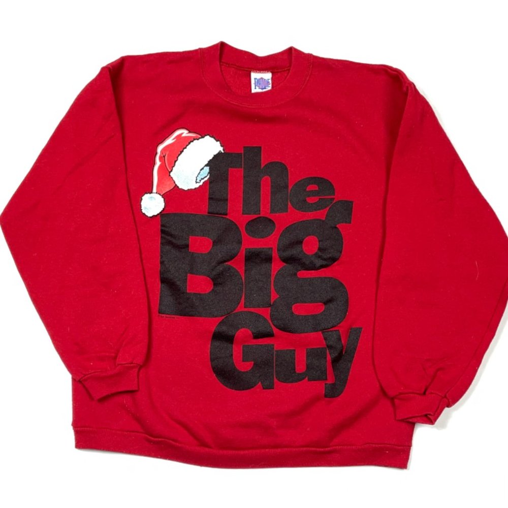 VTG 90s Big Guy Santa Sweatshirt USA Made 50-50